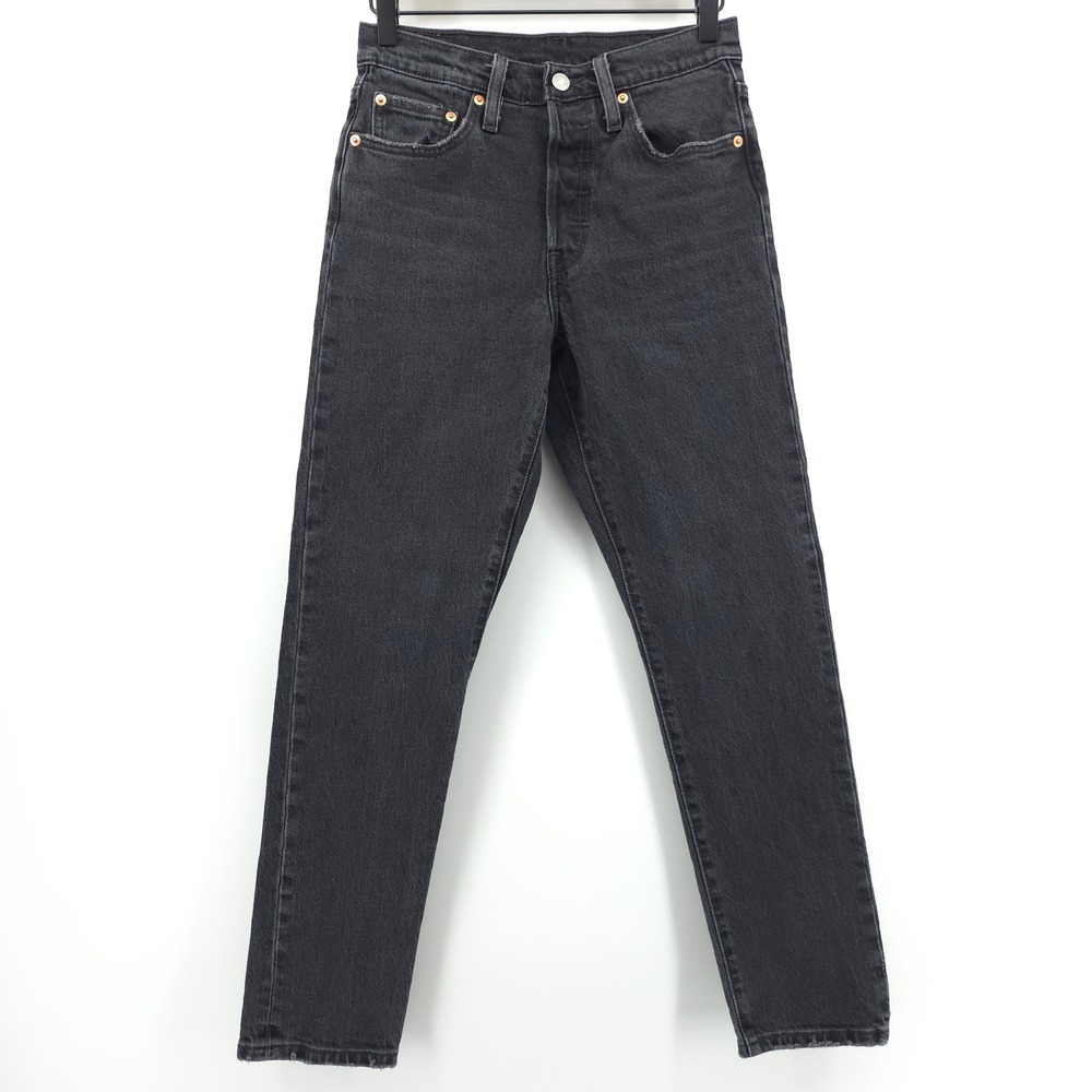 Levi's 501 S Womens Skinny Jeans W25 L28 Charcoal Black Denim Classic Streetwear